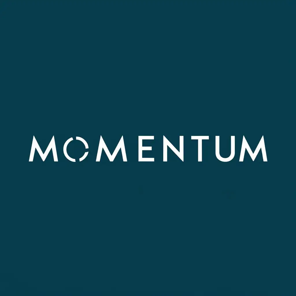 logo, text, with the text "momentum", typography