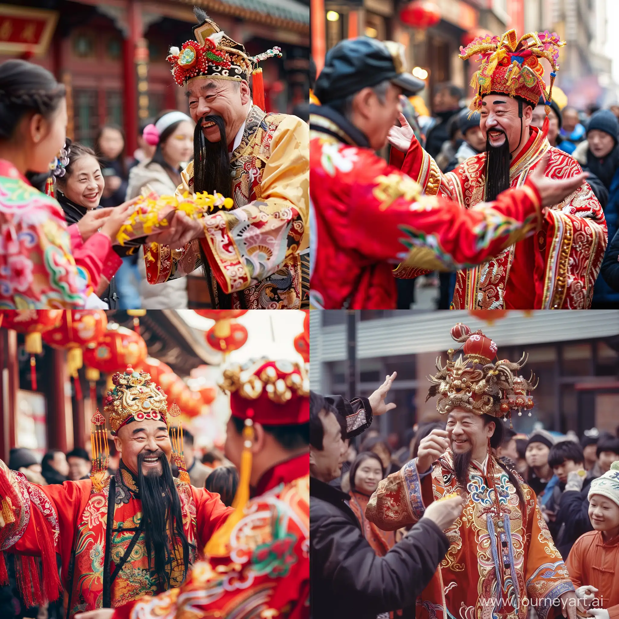 Chinese-God-of-Wealth-Congratulating-on-Chinese-New-Year