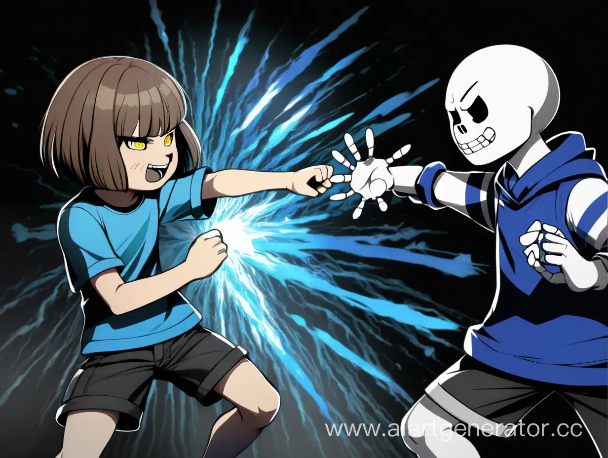 Sans undertale fight with frisk