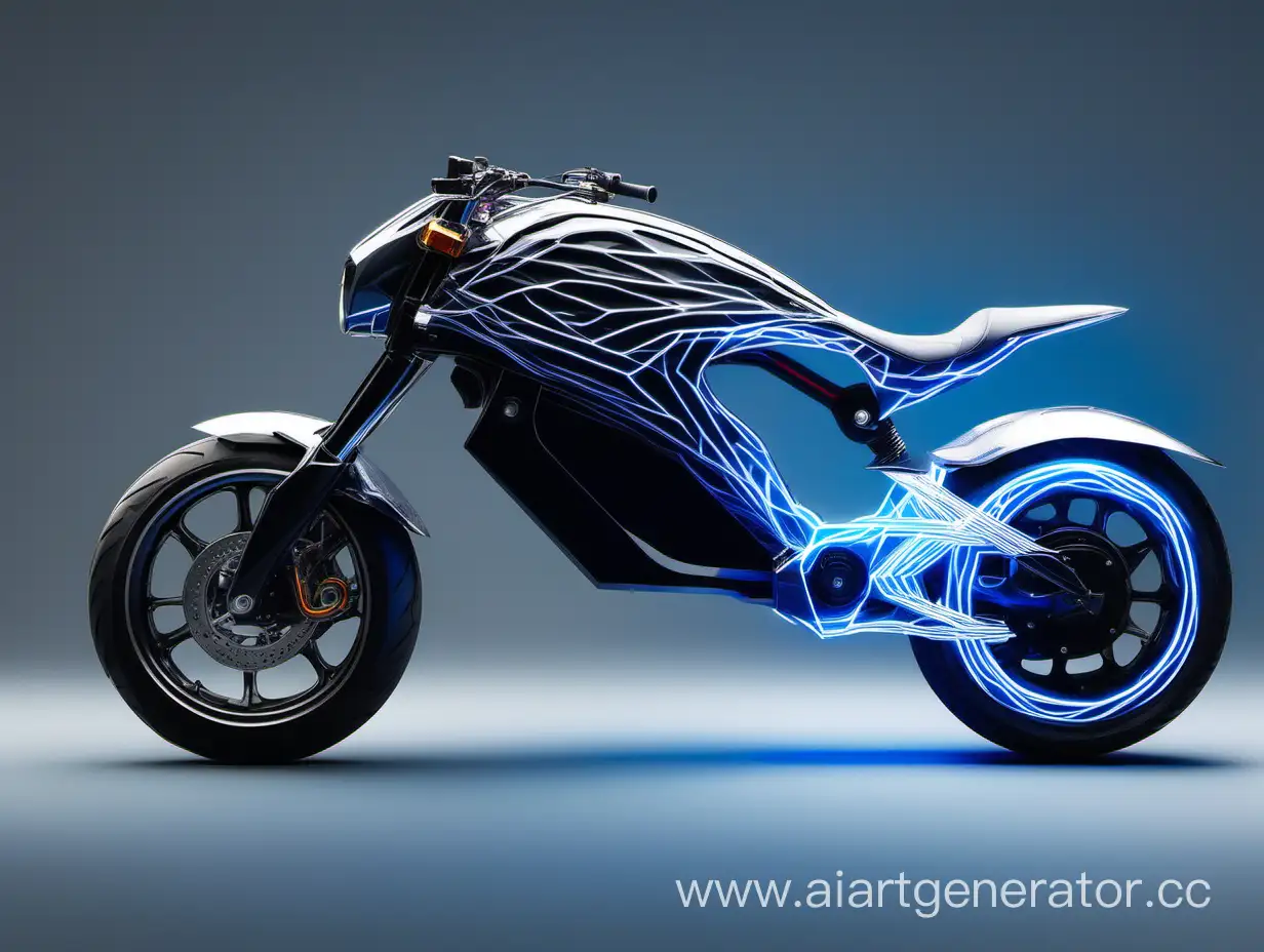 Dynamic-Electric-Motorcycle-Formed-by-Lightning-Flash-Lines