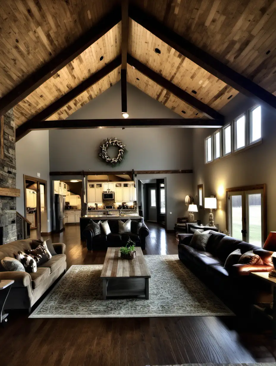 
 barndominium open concept rustic




