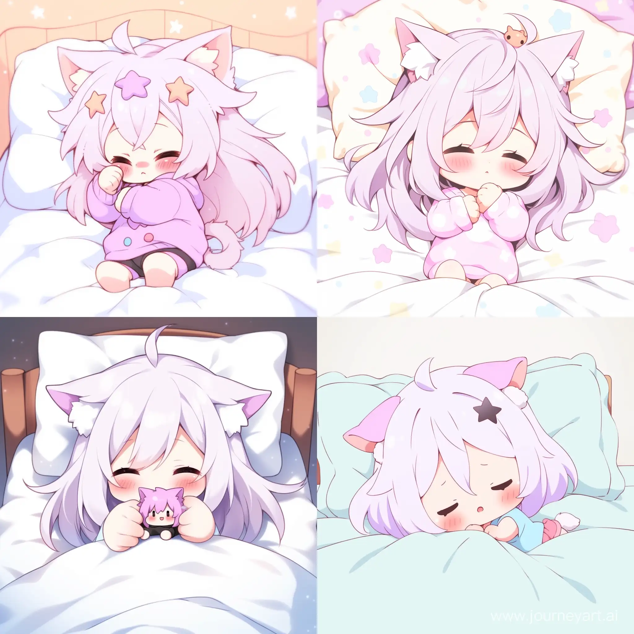 Adorable-PinkHaired-Anime-Girl-Sleeping-in-Carefree-Pose