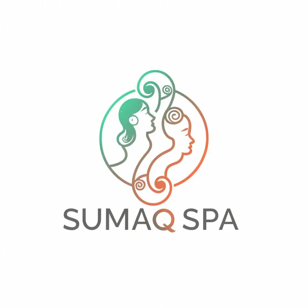 a logo design, with the text SUMAq SPA, main symbol: SPA WOMEN AND MEN, Moderate, be used in Beauty Spa industry, clear background