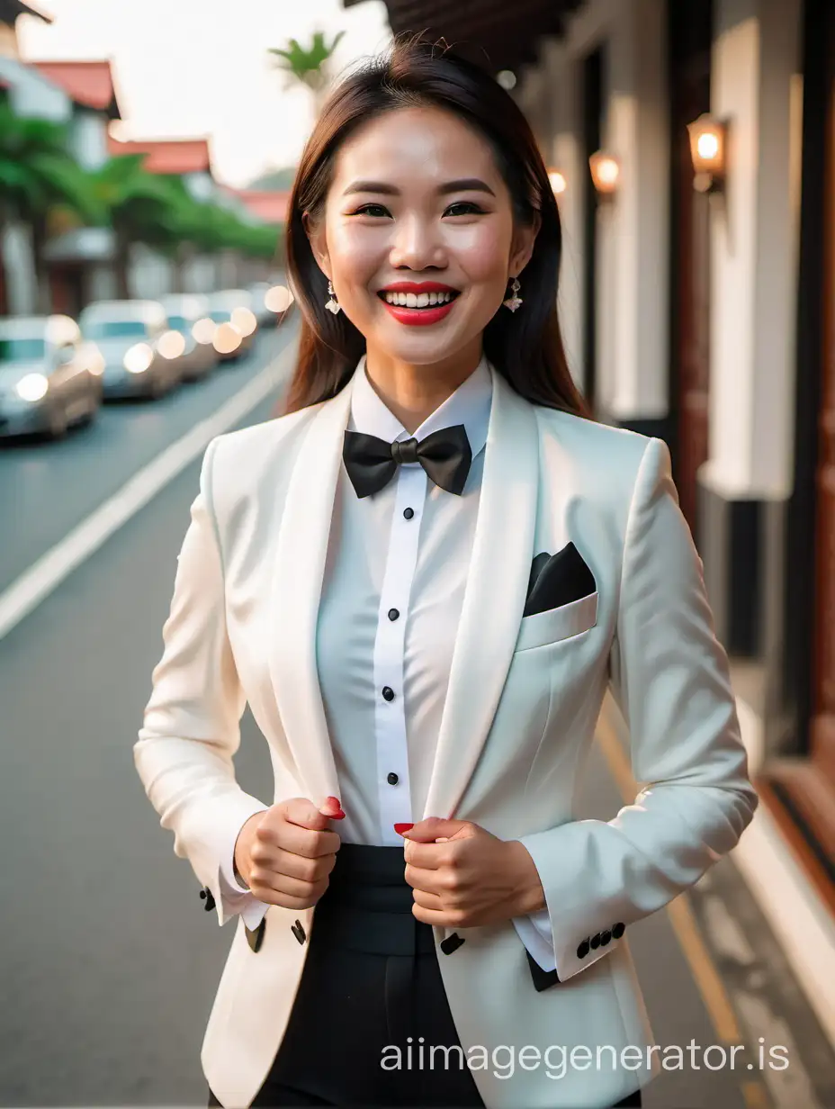 Stylish-Vietnamese-Woman-in-Open-Tuxedo-Jacket-with-Cufflinks-and-Lipstick