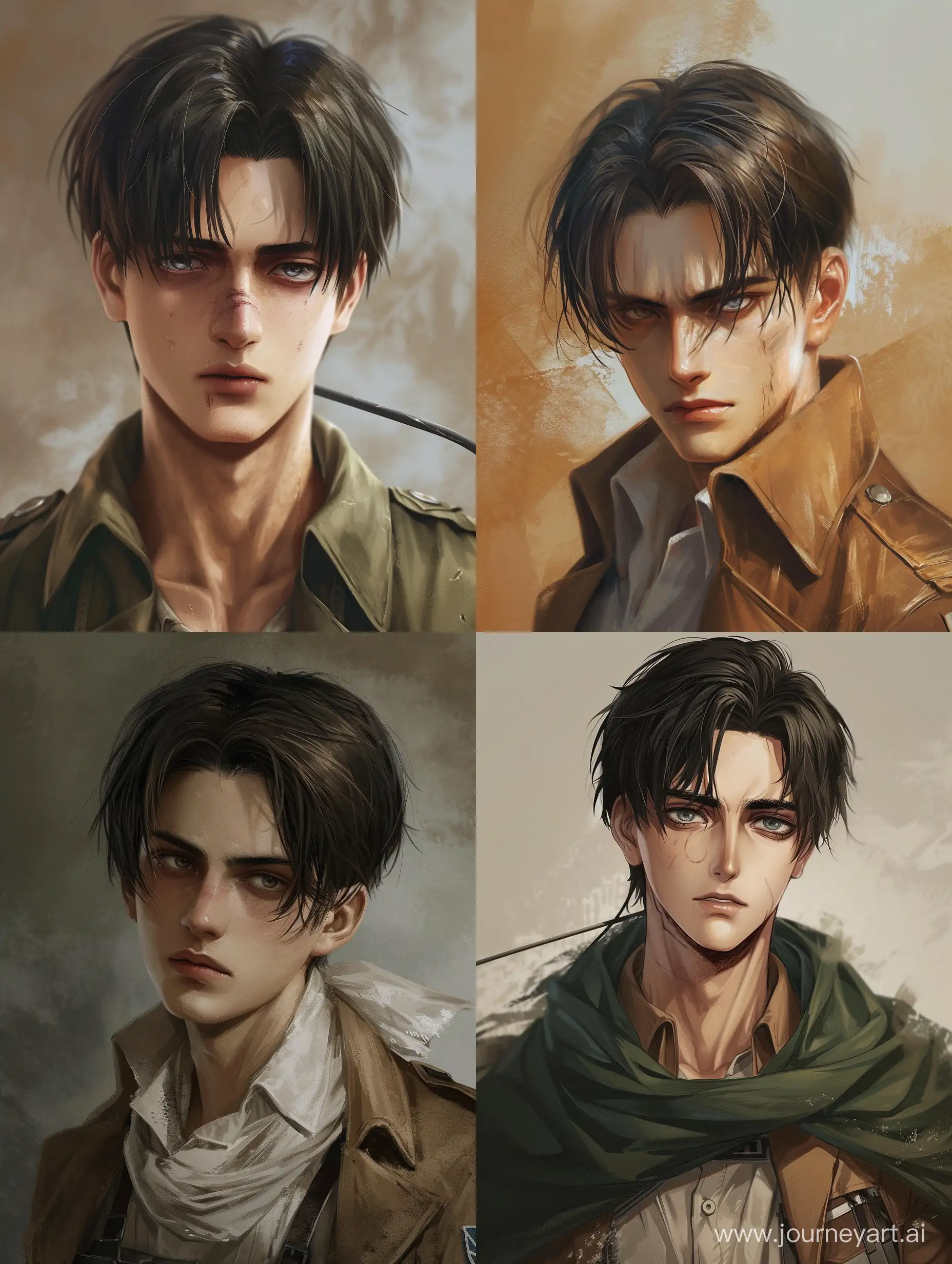 Realistic-Levi-Ackerman-Portrait-in-his-30s-with-a-Slight-Smirk