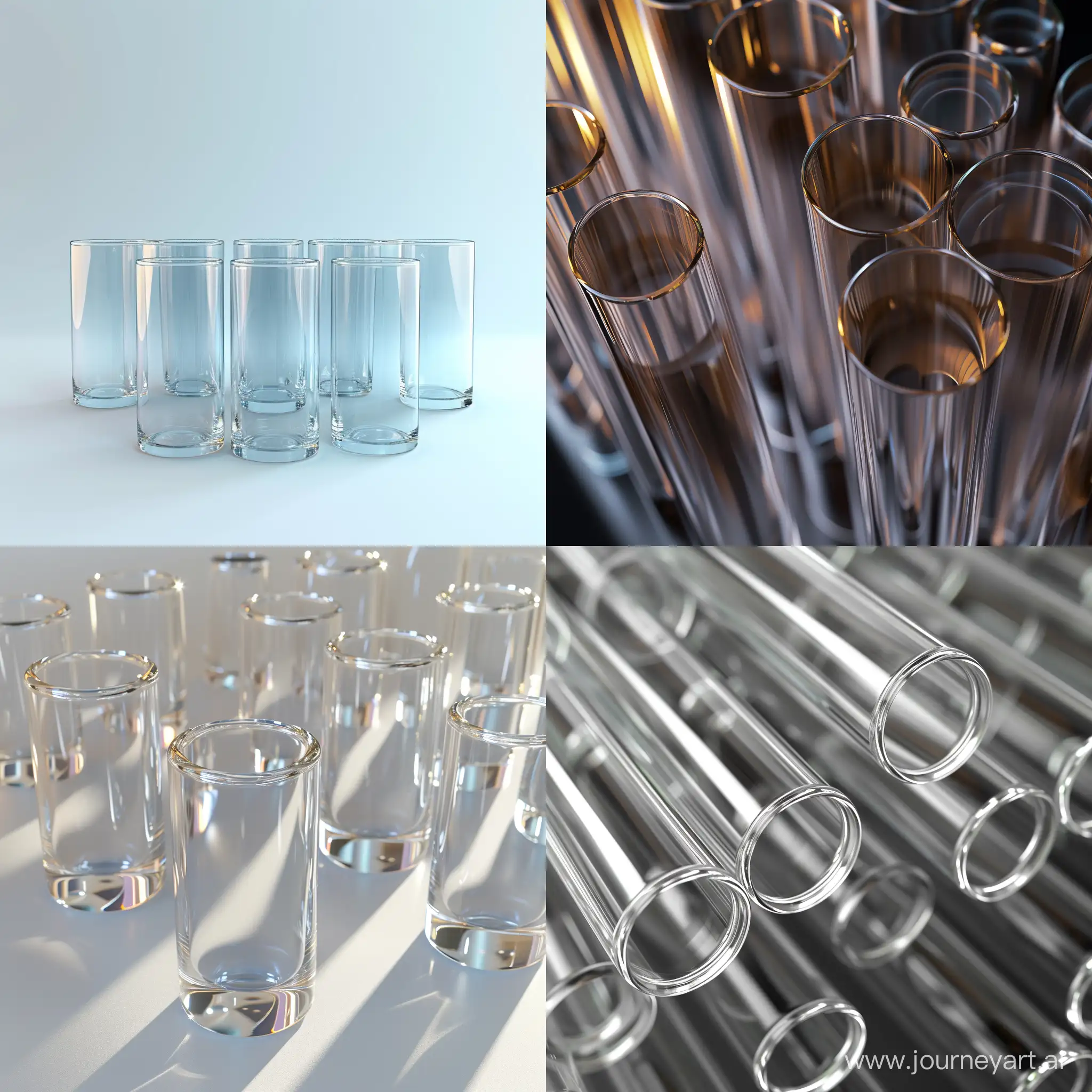 Create a background that is suitable for showcasing and selling glass cylinders 