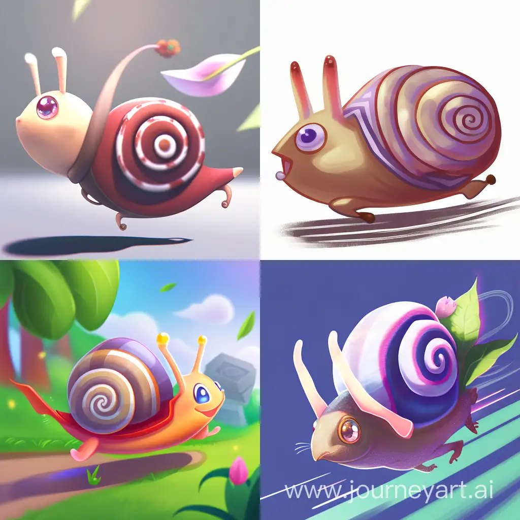 Colorful-Snail-Race-with-a-Dash-of-Rainbow-Delight