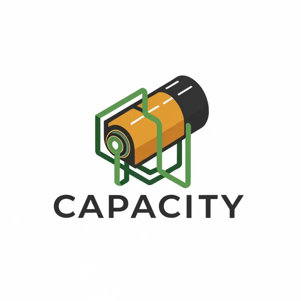 logo, capacity, with the text "Capacity", typography, be used in Technology industry
