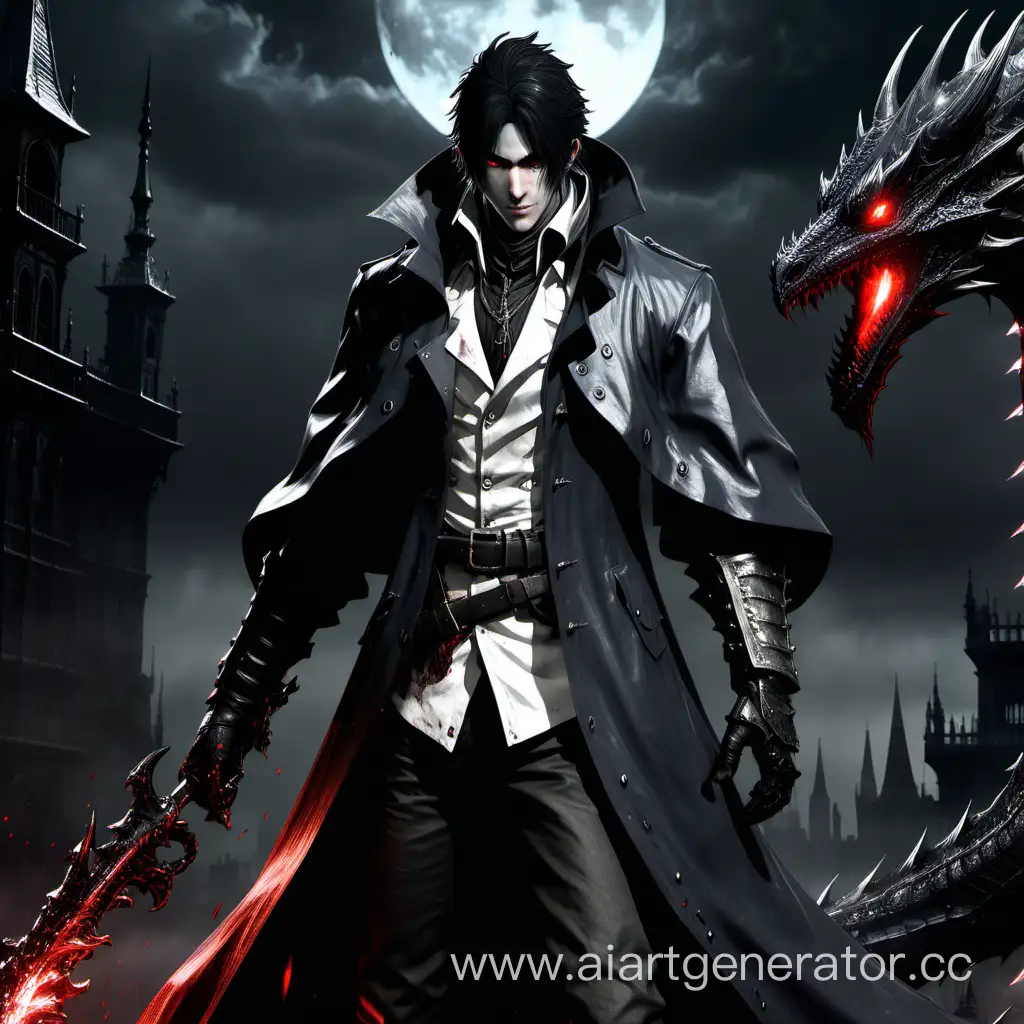 Bloodborne-Universe-Man-in-SilverBlack-Armor-with-Dragon