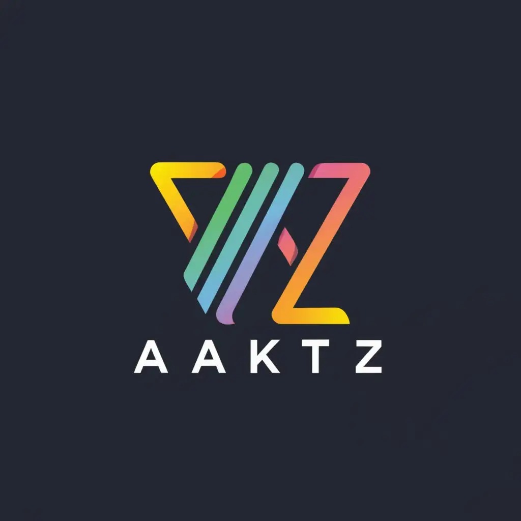 a logo design,with the text "A A K T Z", main symbol:💻,Moderate,be used in Technology industry,clear background