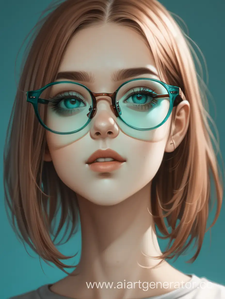 Chic-Chestnut-Beauty-with-Turquoise-Gaze-and-Glasses