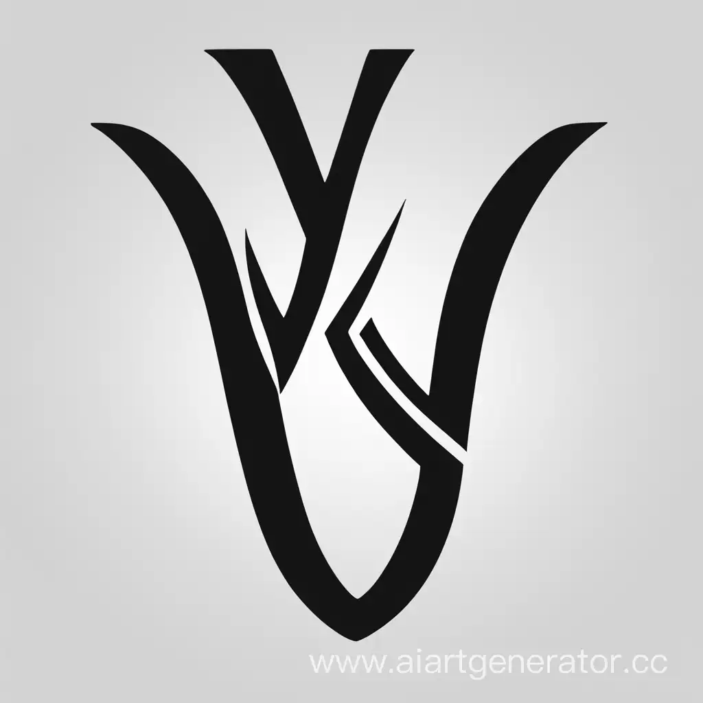Логотип. Надпись "Y&Y". Чёрный цвет.