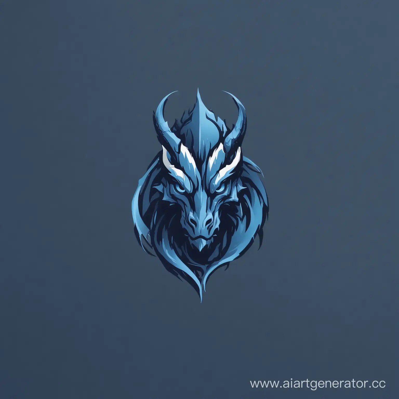 Minimalist-Blue-Dragon-Logo-Facing-Forward