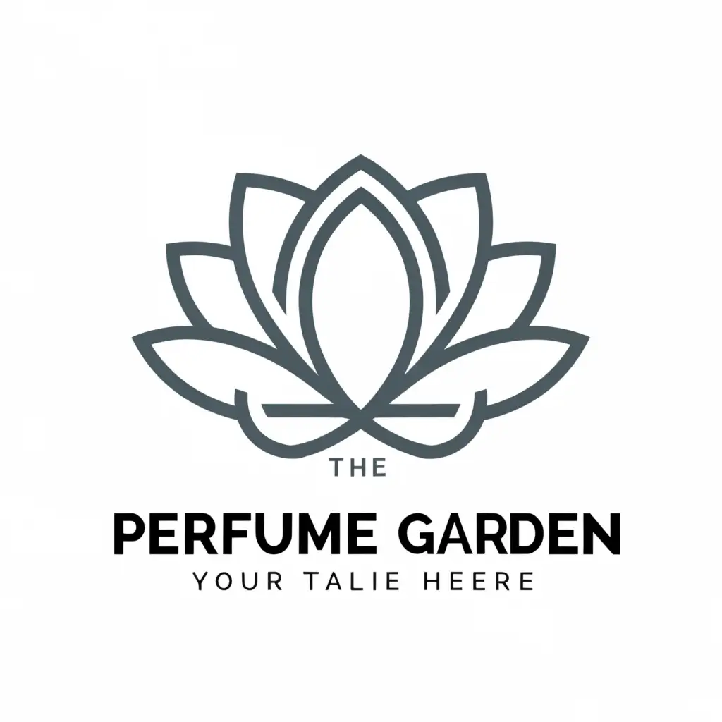 LOGO-Design-for-Perfume-Garden-White-Lotus-Symbol-with-Elegant-and-Clear-Background