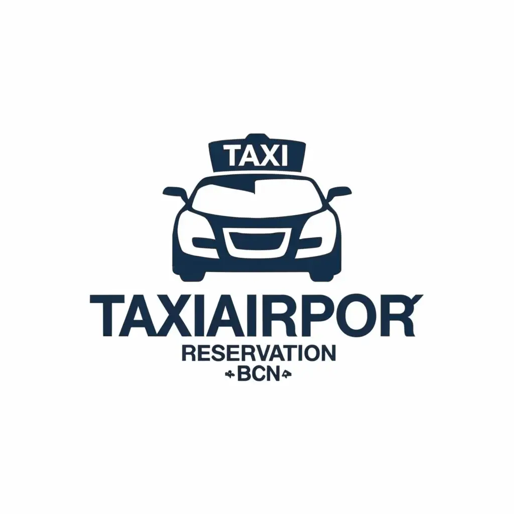 a logo design,with the text "taxi airport reservation", main symbol:taxi airport bcn,Moderate,clear background