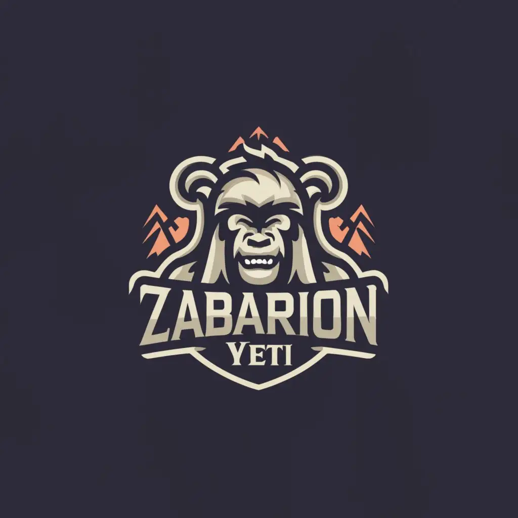 a logo design,with the text "zabarion yeti", main symbol:yeti,Moderate,clear background