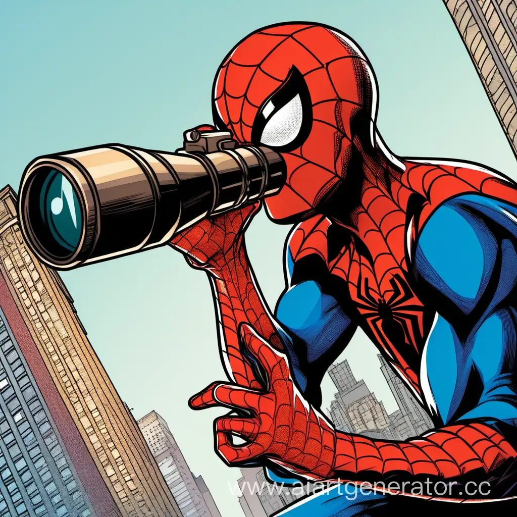 SpiderMan-Observing-through-Spyglass