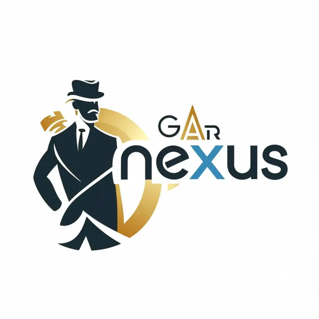 logo, gentleman, technology
responsible, money,, with the text "GAR 
NEXUS", typography, be used in Technology industry