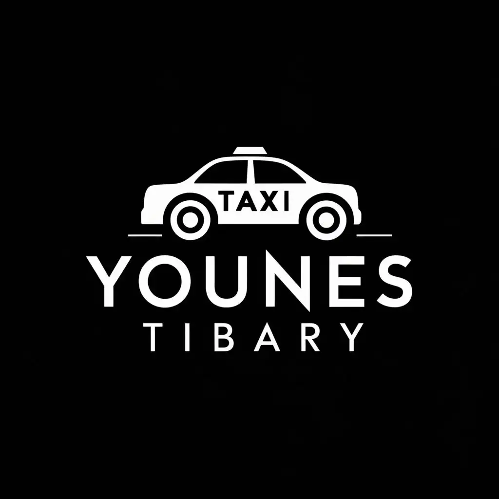 LOGO-Design-For-Younes-Tibary-Bold-Typography-Taxi-Emblem-for-Travel-Industry