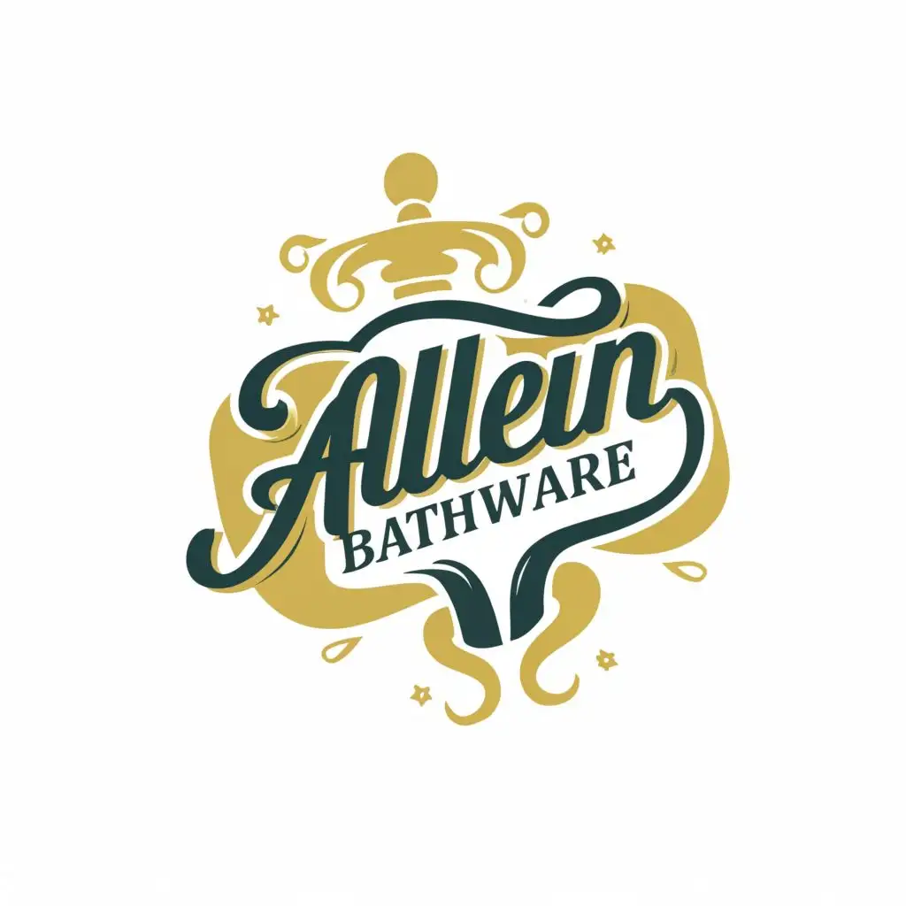 logo, Bathware, with the text "ALLEN Bathware", typography, be used in Retail industry