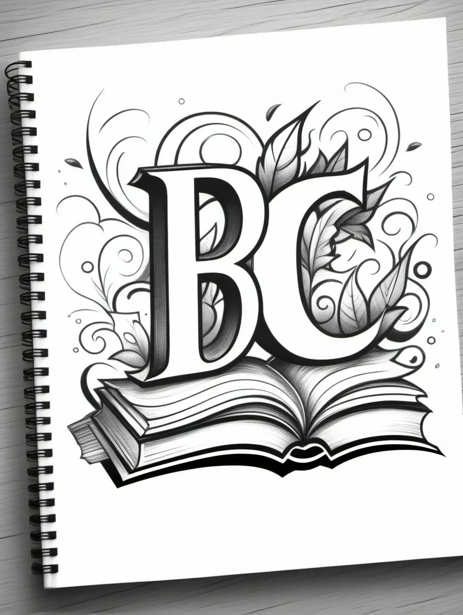 Creative Childrens Books and Coloring Books Logo with Playful B and C