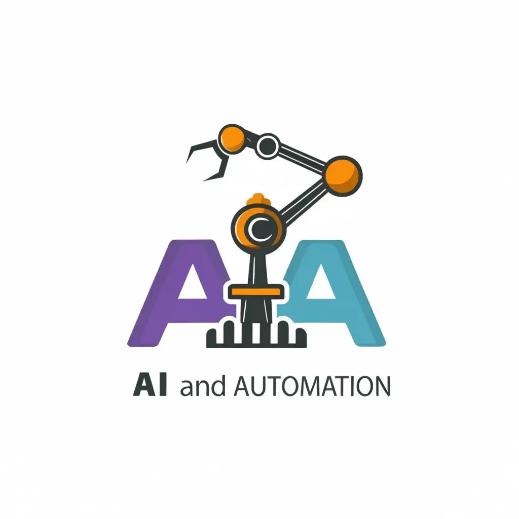 logo, Industrial Robot, AI CAD, with the text "AI and Automation", typography, be used in Technology industry