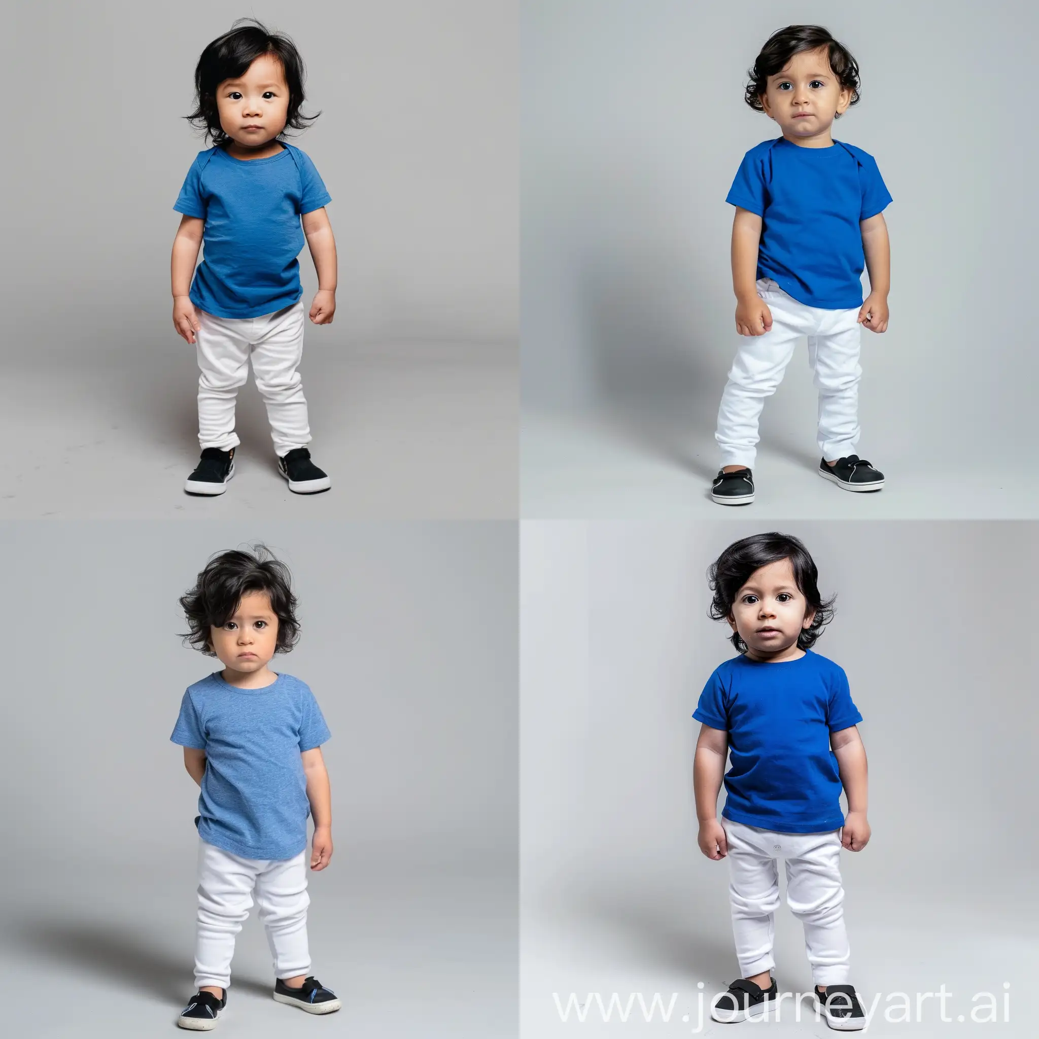 Adorable-OneYearOld-Toddler-in-Blue-TShirt-and-White-Pants