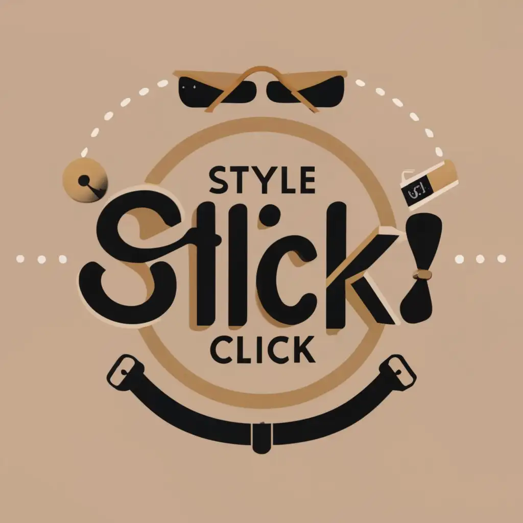 LOGO-Design-For-Style-Click-Elegant-Fusion-of-Fashion-Elements-in-Circular-Harmony