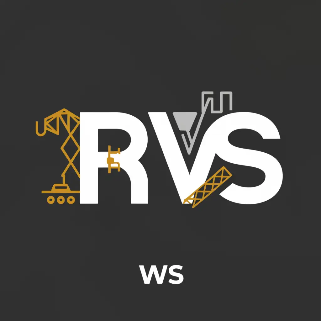 a logo design,with the text "RVS", main symbol:Road, building, construction tools,Minimalistic,be used in Construction industry,clear background