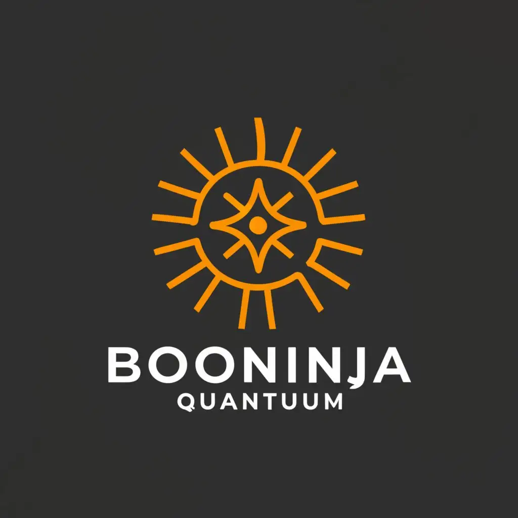 a logo design,with the text "BioNinja Quantum", main symbol:sun,Moderate,clear background