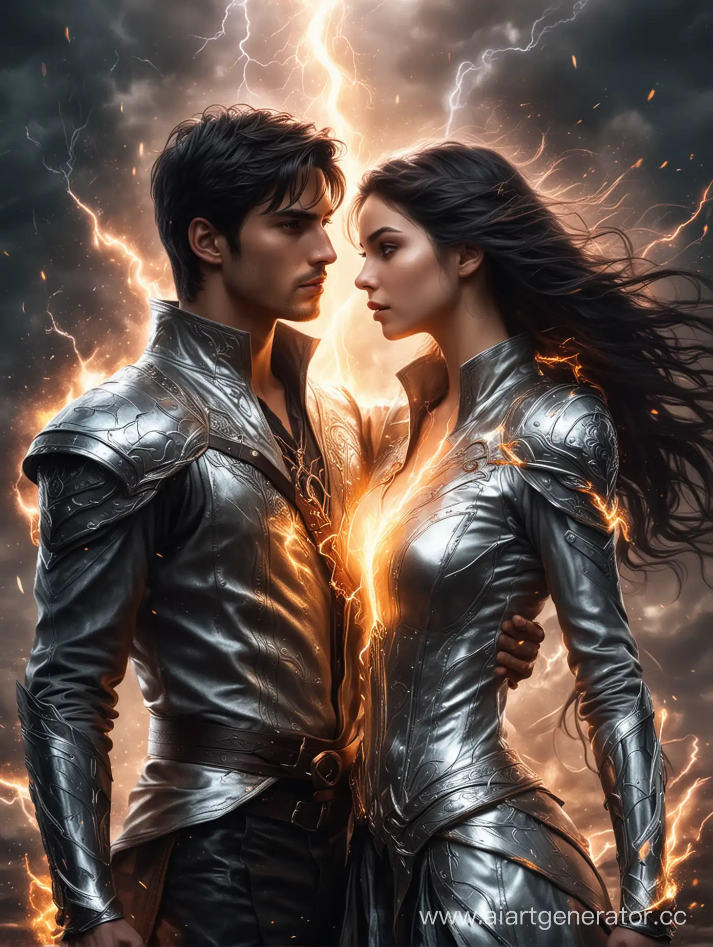 Fire-Mage-Prince-and-Lightningpowered-Girl-in-Silver-Attire-Fantasy-Duo-Art