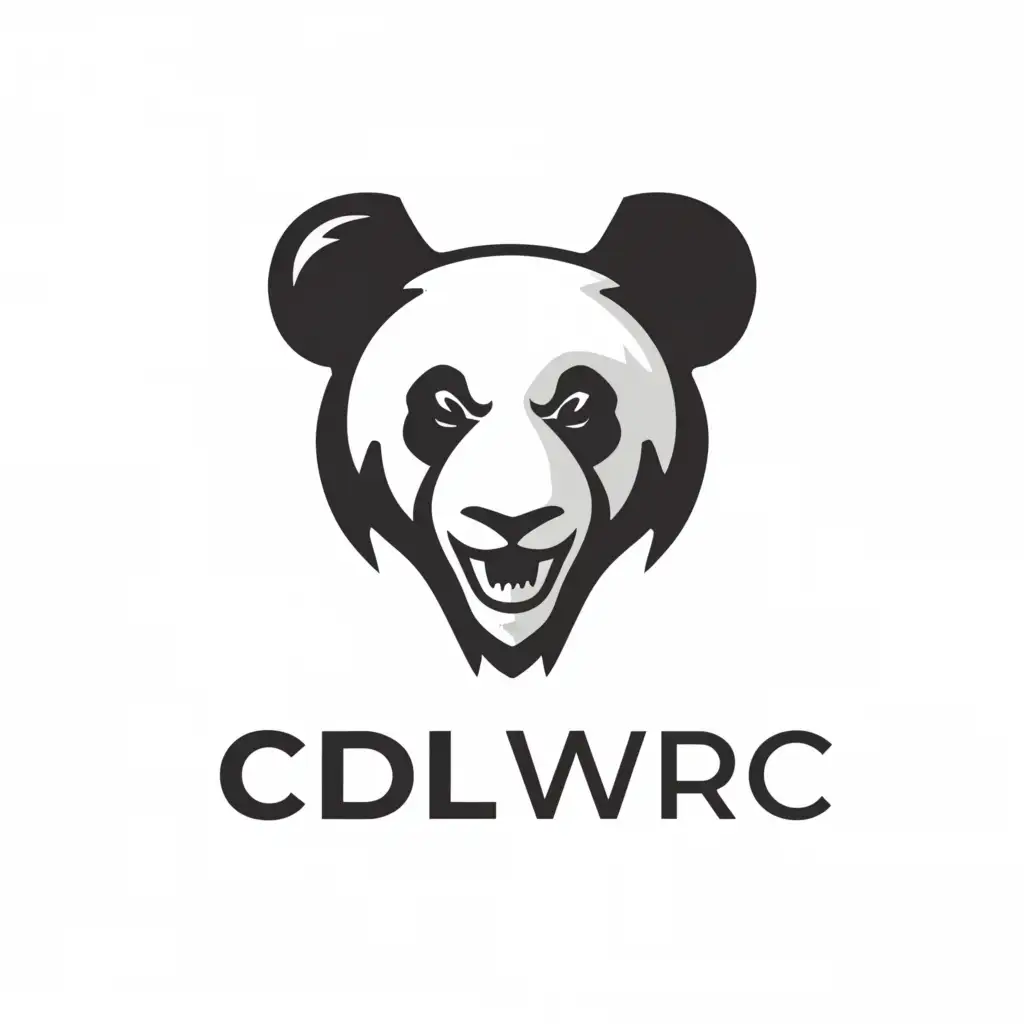 a logo design,with the text "CDLWRC", main symbol:Long nosed panda,Moderate,be used in Sports Fitness industry,clear background
