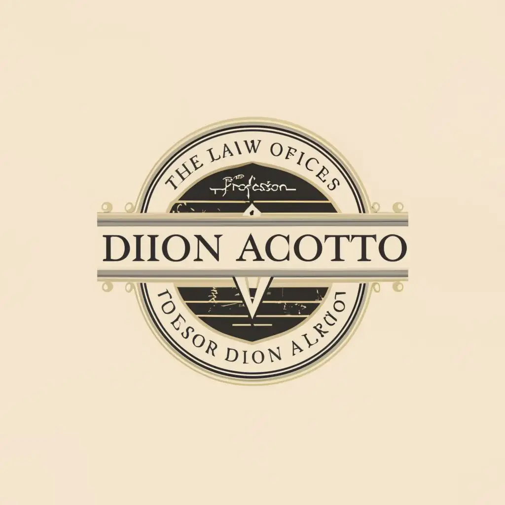 LOGO-Design-For-The-Law-Offices-of-Professor-Dion-Accoto-Vintage-Monochromatic-Aesthetic-with-Typography-for-Legal-Industry