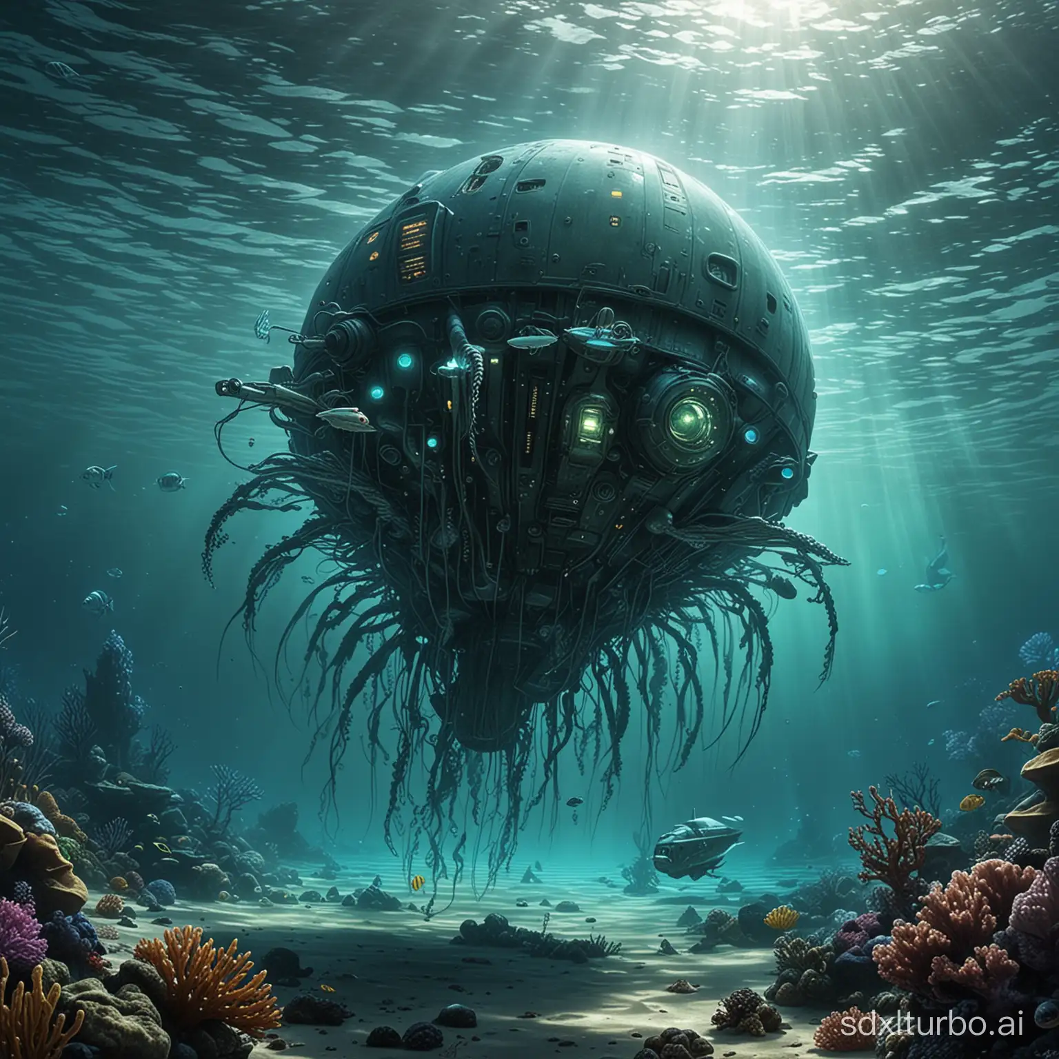 sea bottom science fiction art