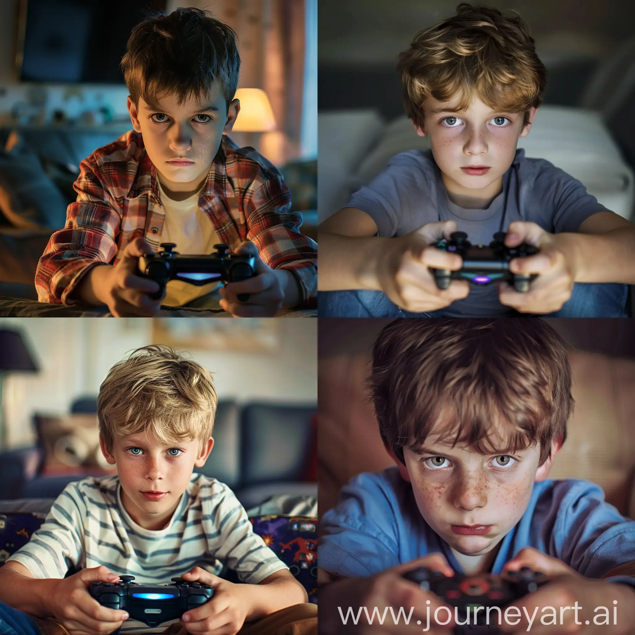 Young-Boy-Engrossed-in-Video-Game-Fun