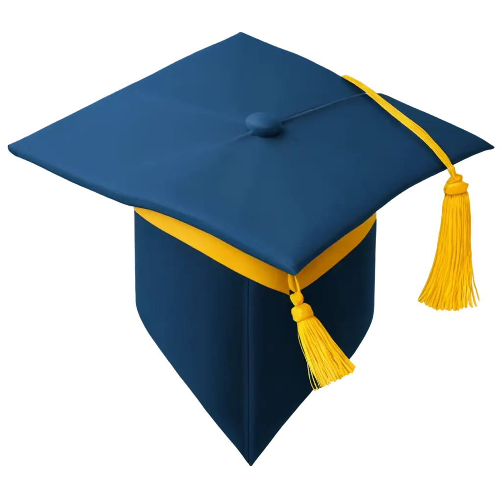 Vibrant-Blue-and-Yellow-Graduation-Cap-PNG-Celebrate-Achievements-with-Striking-Colors