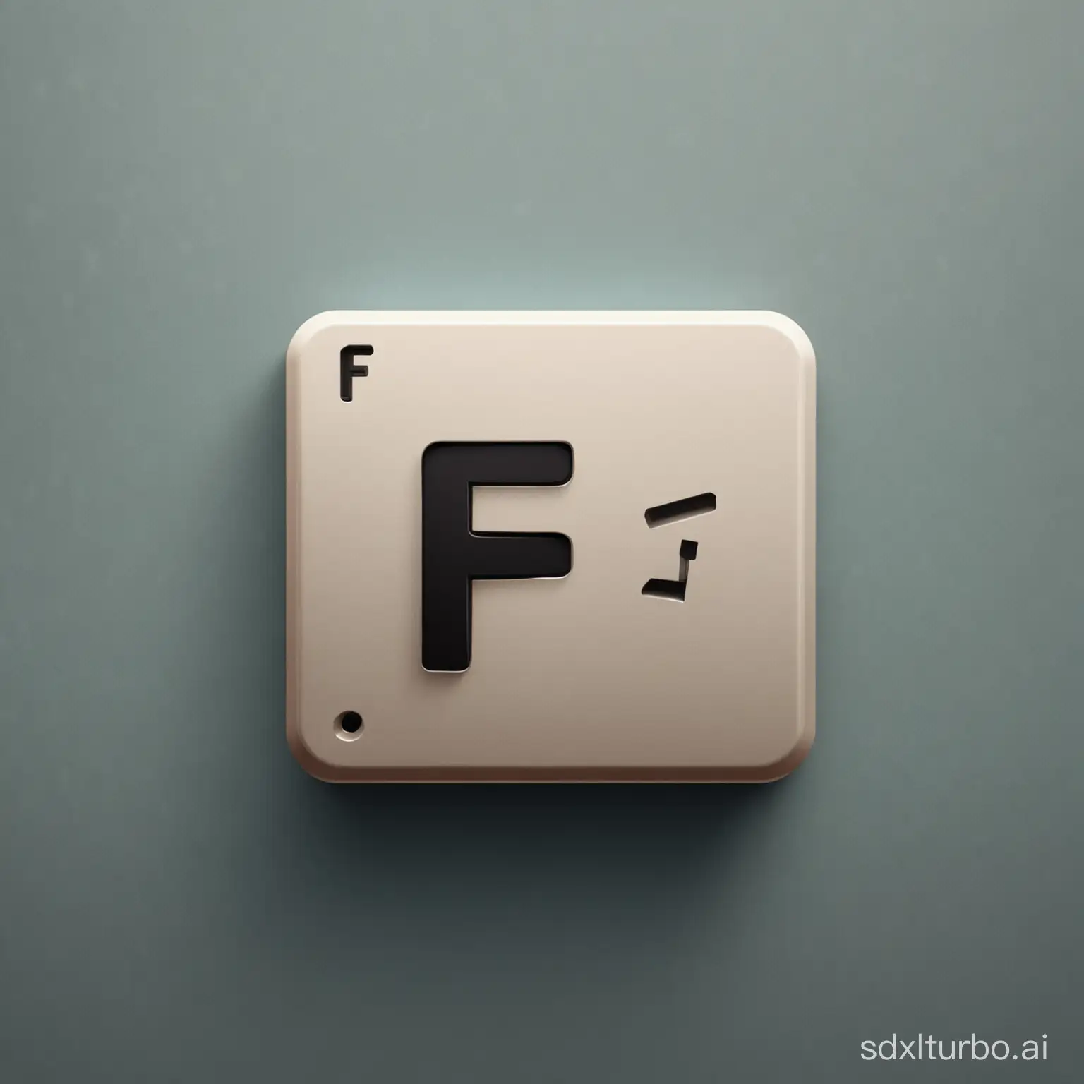 Elegant-F-Key-Icon-in-Glowing-Atmosphere