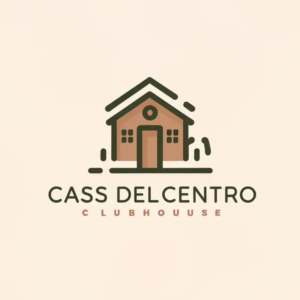 a logo design,with the text "Casa del Centro Clubhouse", main symbol:a small home,Moderate,clear background