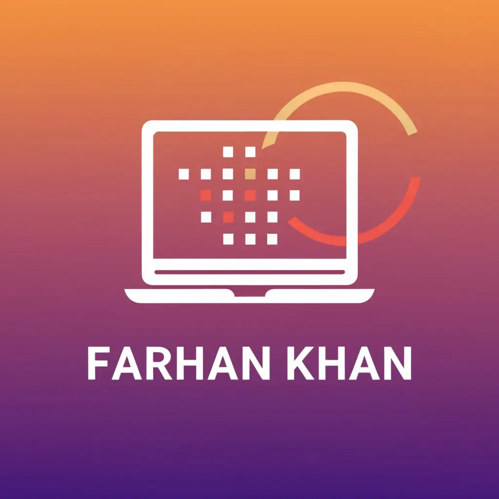 a logo design,with the text "farhan khan", main symbol:computer,Moderate,clear background