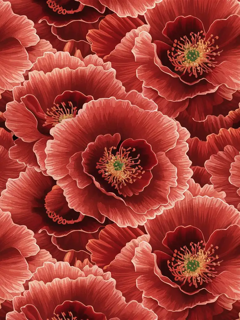 Seamless Floral Seamless pattern. poppies flowers 