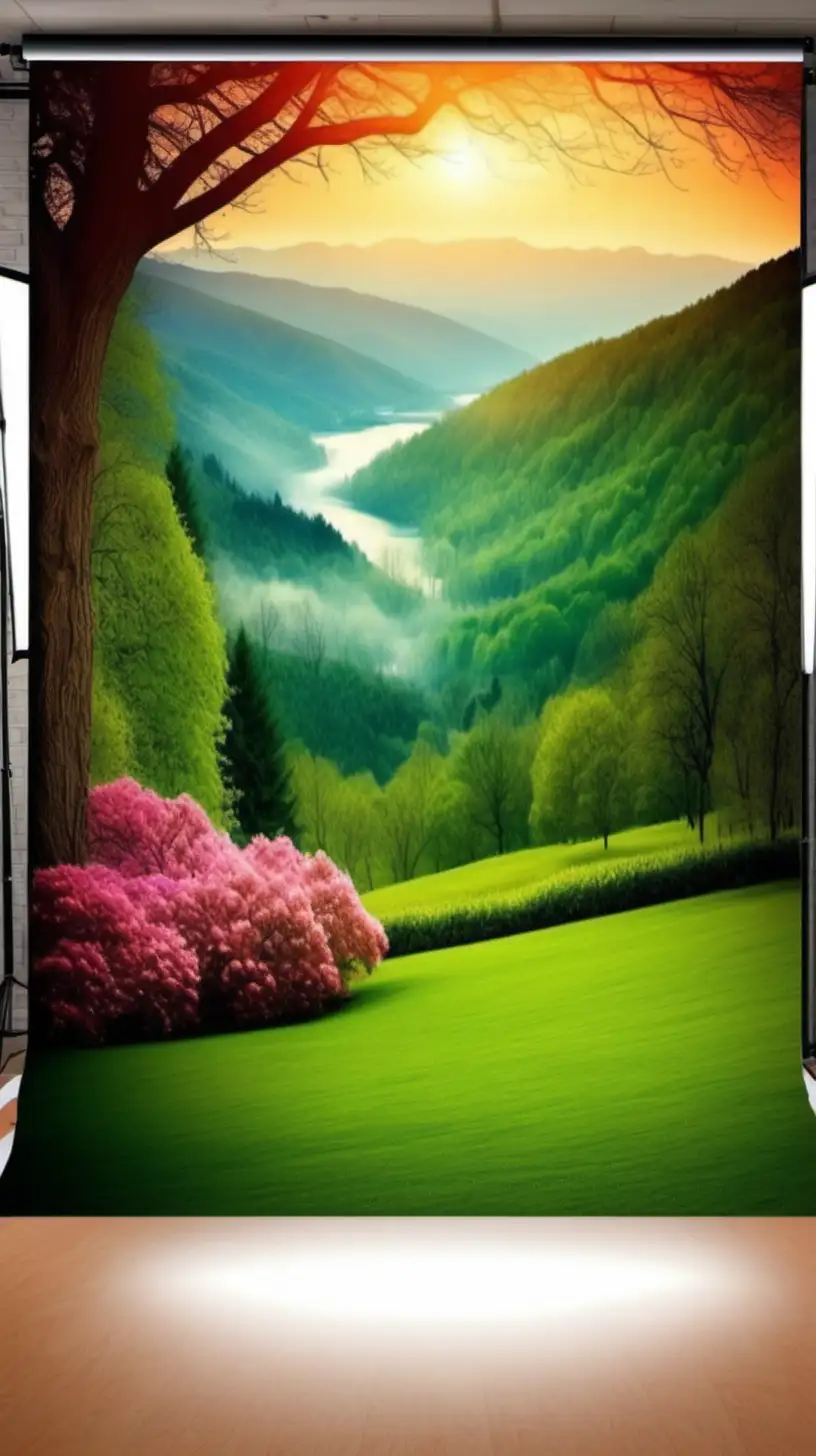 Picturesque Landscape Scene for Stunning Photography Backdrops
