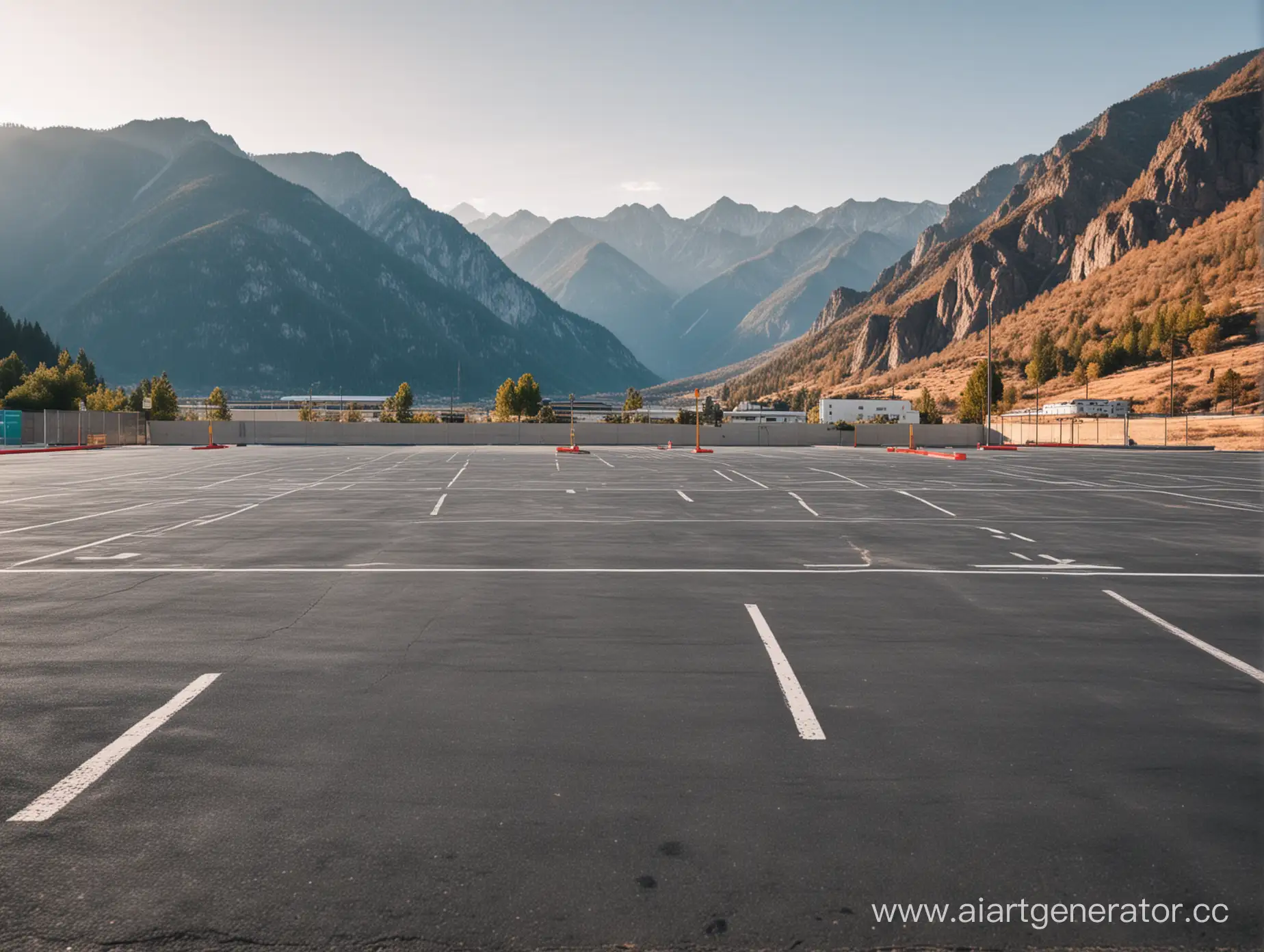 Scenic-Mountain-View-with-Serene-Empty-Parking-Lot