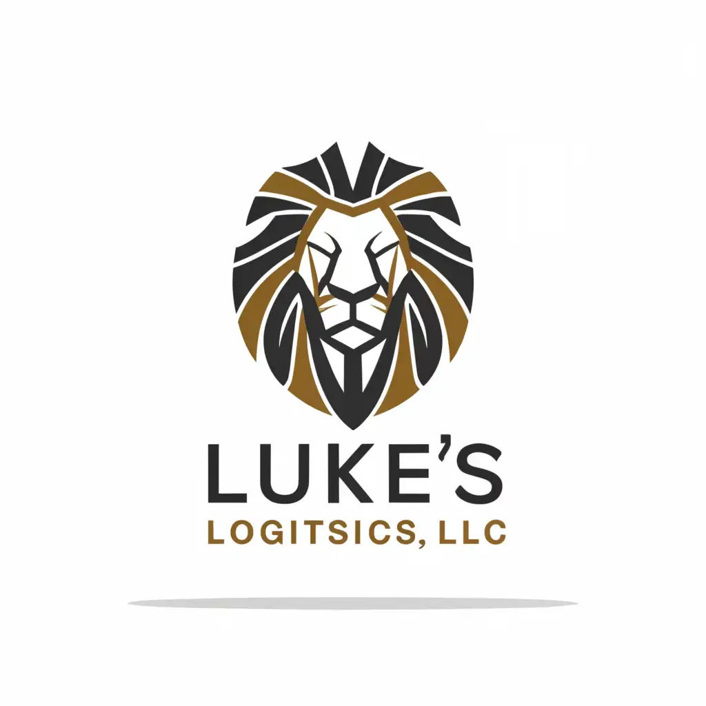 a logo design,with the text "Luke's Logistics LLC", main symbol:Lion,Moderate,be used in Travel industry,clear background