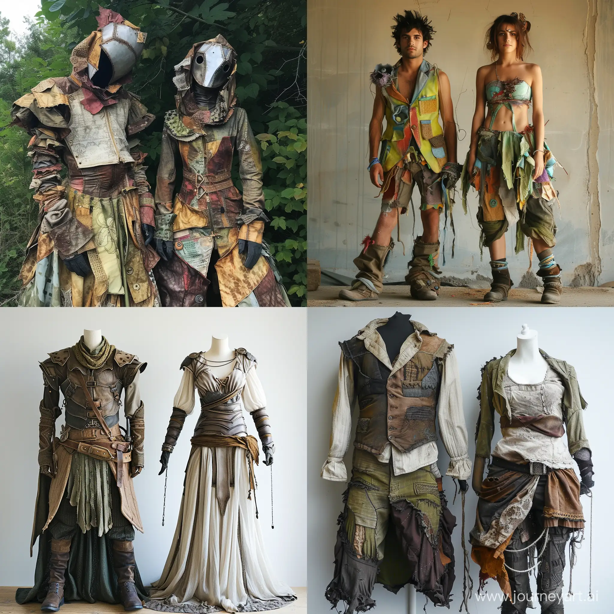 recycled costumes for male and female