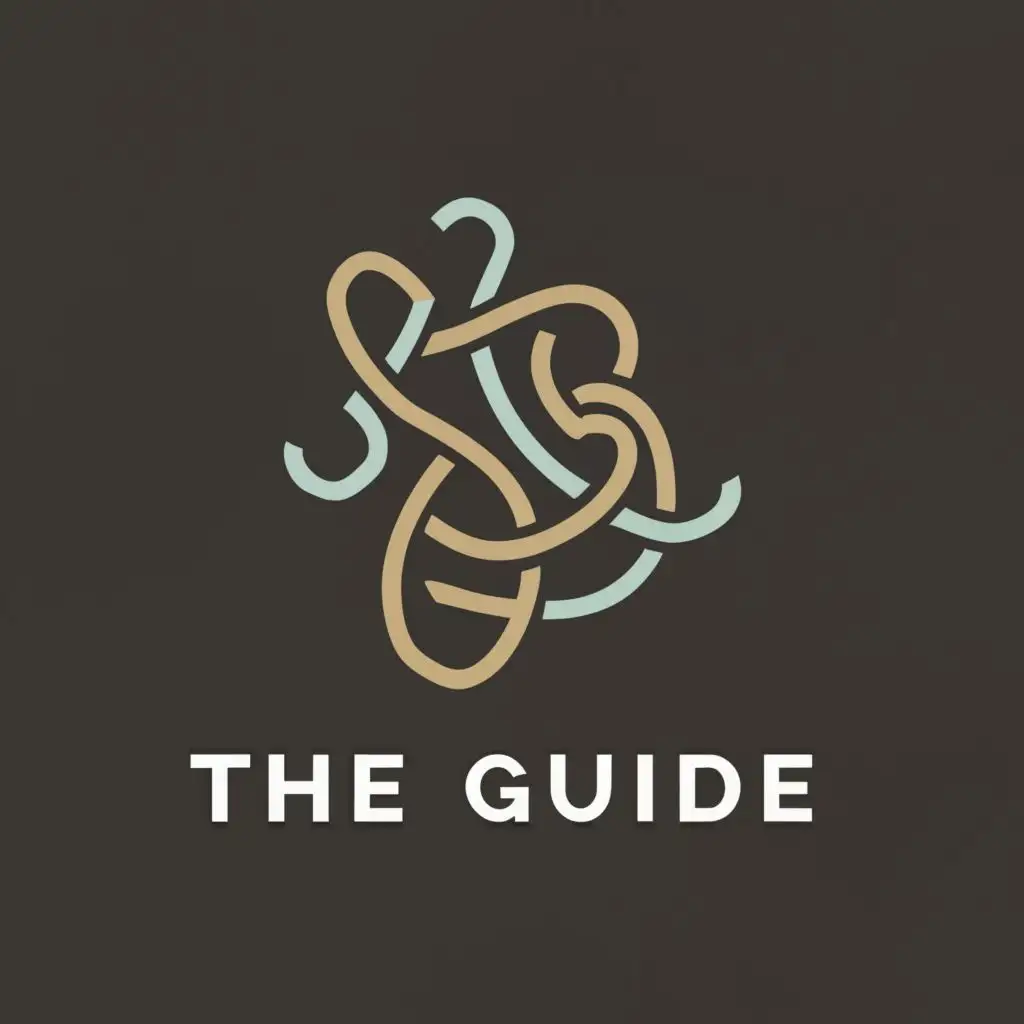 a logo design,with the text "The Guide", main symbol:map