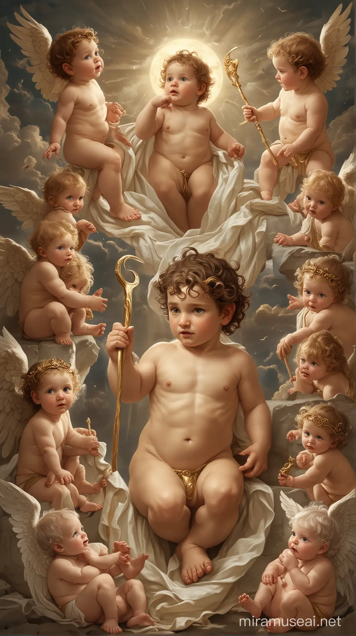 Greek Mythology Gods United as Infants