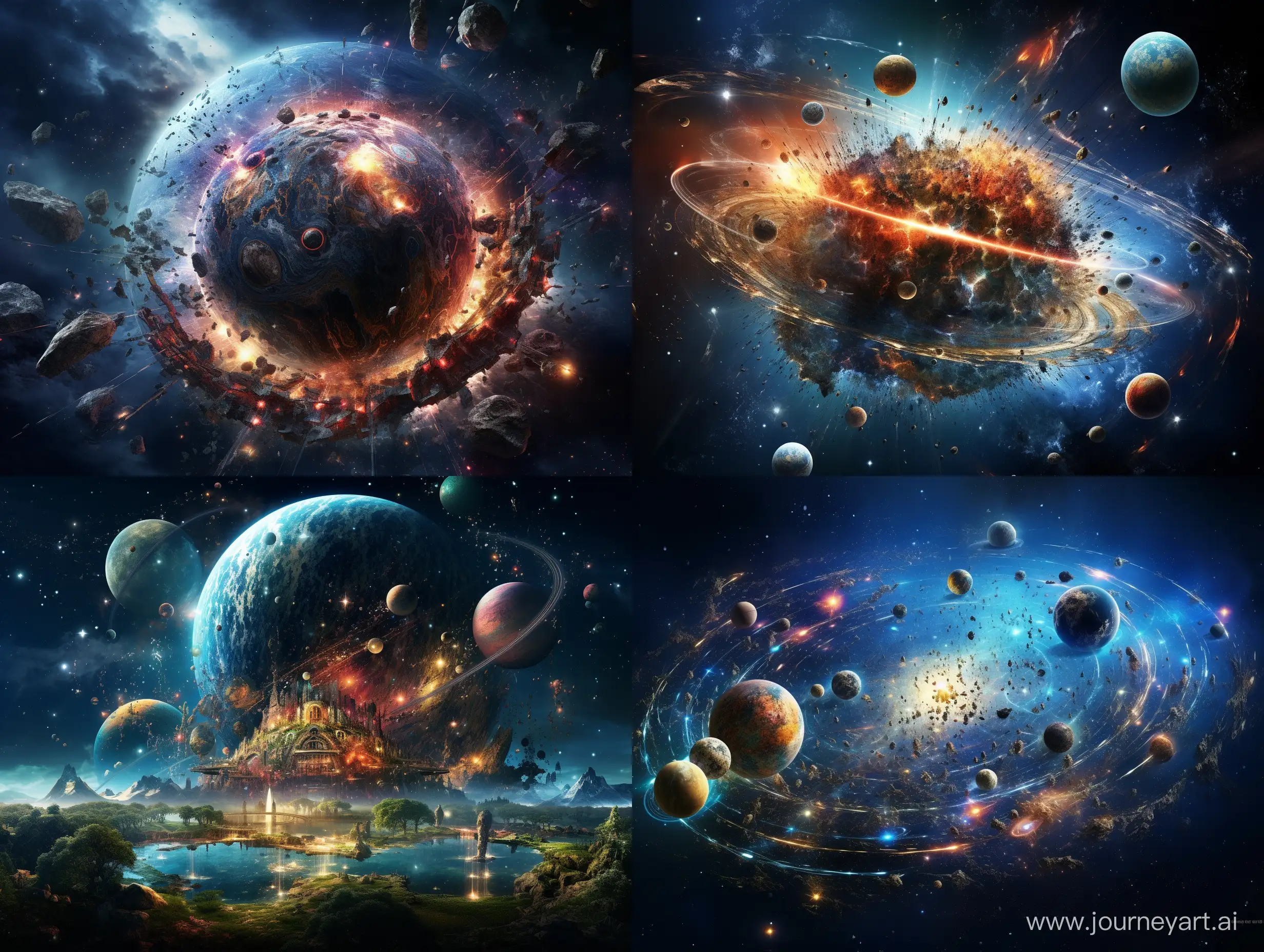 Dynamic-Evolution-of-Life-on-a-Sectioned-Space-Planet