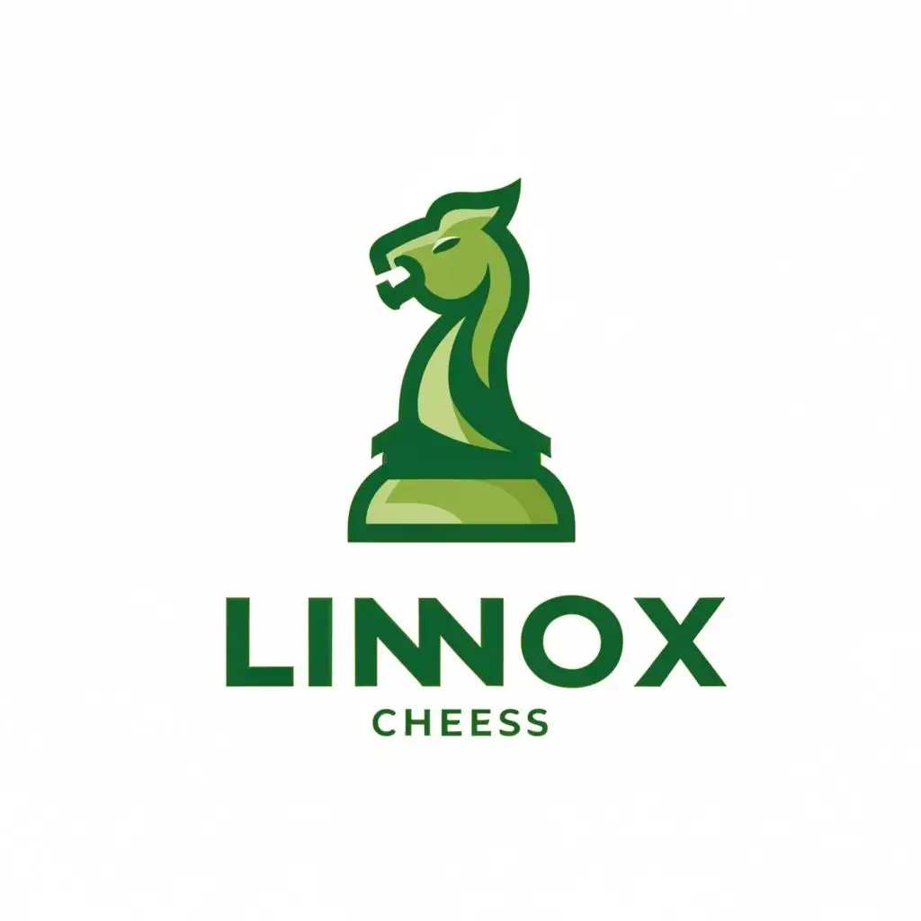 logo, Back, green, chess, with the text "LINNOX", typography, be used in Entertainment industry