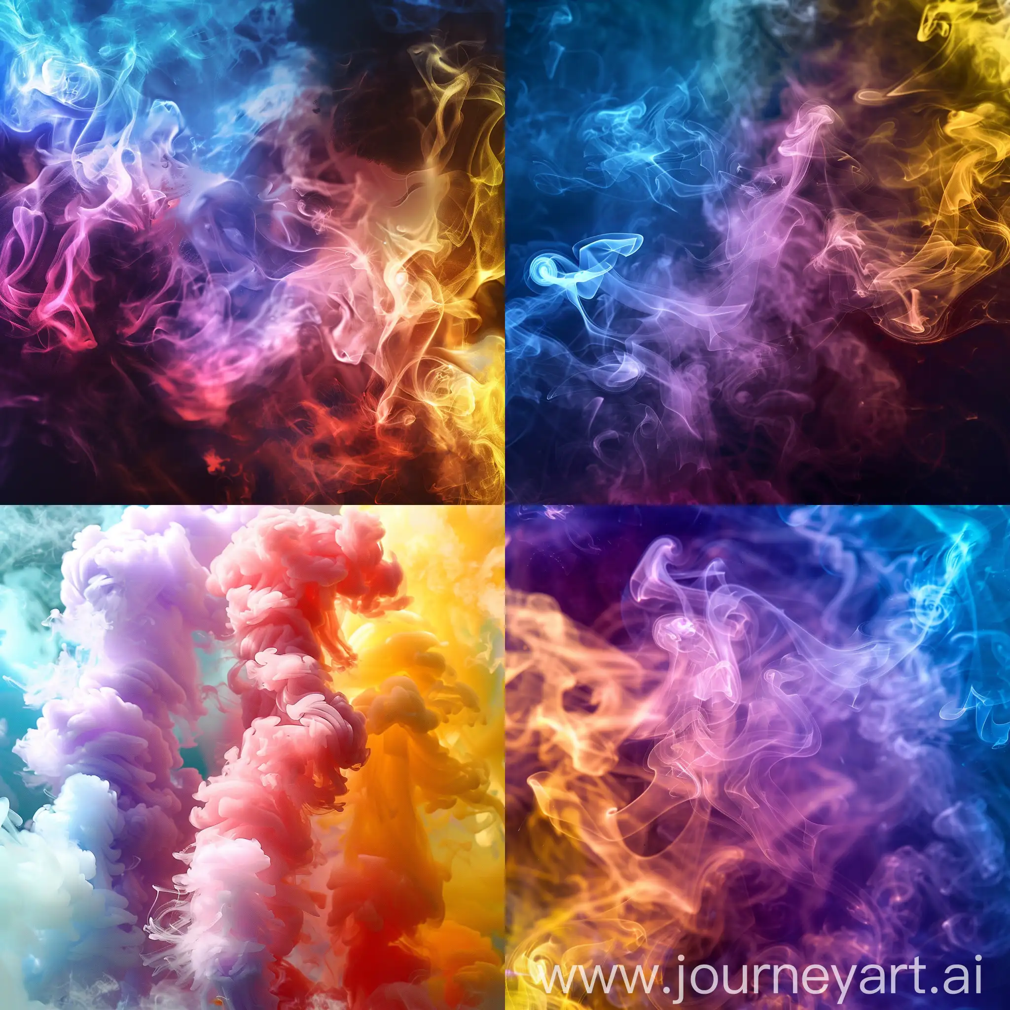 Vibrant-Colorful-Smoke-Art-Display