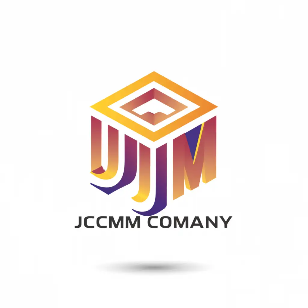 a logo design,with the text "JCM  COMPANY LOGO (VIBRANT COLOR)", main symbol:3D BUILD,Minimalistic,clear background